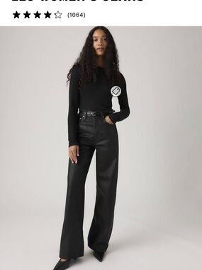 Levi's Black High-Rise Wide-Leg Jeans